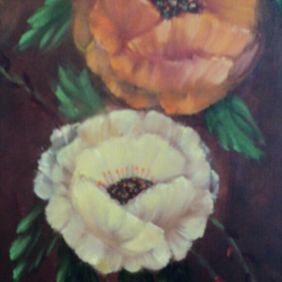 vintage oil/acrylic painting~signed - Picture 4 of 8